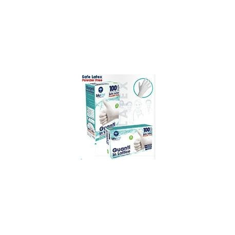 Guanti  Bluline in lattice senza polvere - 100pz Tagl. S